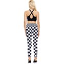 Pattern Checkered Squares Black White Pattern Pocket Leggings  View2
