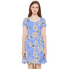 Abstract Pattern Inside Out Cap Sleeve Dress by Sabxi
