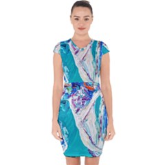 Sailing Boat Capsleeve Drawstring Dress  by bestdesignintheworld
