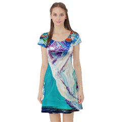 Sailing Boat Short Sleeve Skater Dress by bestdesignintheworld