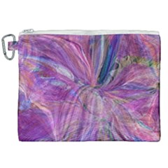 Pink On Magenta Canvas Cosmetic Bag (xxl) by kaleidomarblingart