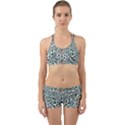Retro Scandinavian Nordic Flowers Pattern 5 Back Web Gym Set View1