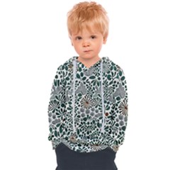 Retro Scandinavian Nordic Flowers Pattern 5 Kids  Overhead Hoodie by violetheavensky