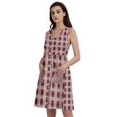 Retro 60s 50s Plaid Pattern 2 Sleeveless Dress With Pocket by violetheavensky