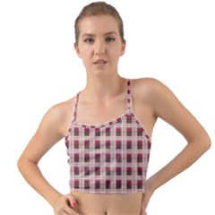 Retro 60s 50s Plaid Pattern 2 Mini Tank Bikini Top by violetheavensky