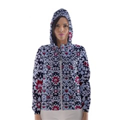 Gothic Leaf Pattern 6 Women s Hooded Windbreaker by violetheavensky