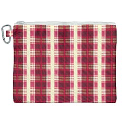 Retro 60s 50s Plaid Pattern 4 Canvas Cosmetic Bag (xxl) by violetheavensky