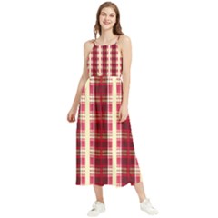 Retro 60s 50s Plaid Pattern 4 Boho Sleeveless Summer Dress by violetheavensky