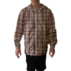 Retro 60s 50s Plaid Pattern 3 Kids  Hooded Windbreaker by violetheavensky