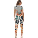 Retro Scandinavian Nordic Flowers Pattern 2 Women s Pinafore Overalls Jumpsuit View4