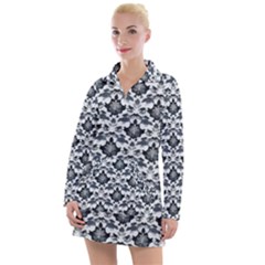 Gothic Leaf Pattern Women s Long Sleeve Casual Dress by violetheavensky