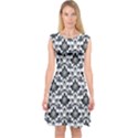 Gothic Leaf Pattern Capsleeve Midi Dress View1