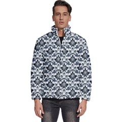 Gothic Leaf Pattern Men s Puffer Bubble Jacket Coat by violetheavensky