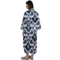 Gothic Leaf Pattern Maxi Satin Kimono View2