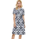 Gothic Leaf Pattern Button Top Knee Length Dress View1