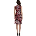Mid Century Retro Floral 1970s 1960s Pattern 96 Sleeveless Dress With Pocket View4