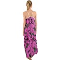 Mid Century Retro Floral 1970s 1960s Pattern 100 Cami Maxi Ruffle Chiffon Dress View2