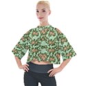 Retro 1880s Flowers Pattern 5 Mock Neck T-Shirt View1