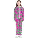 Mid Century Retro Floral 1970s 1960s Pattern 98 Kids  Tracksuit View1
