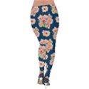 Retro 1880s Flowers Pattern 7 Velvet Leggings View2