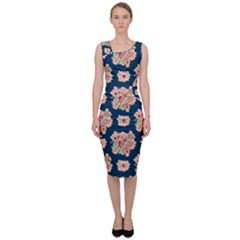 Retro 1880s Flowers Pattern 7 Sleeveless Pencil Dress by violetheavensky