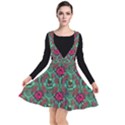 Retro 1880s Flowers Pattern 3 Plunge Pinafore Dress View1