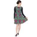 Retro 1880s Flowers Pattern 3 Plunge Pinafore Dress View2