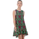Retro 1880s Flowers Pattern 3 Frill Swing Dress View1