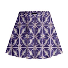 Royal Fractal Pattern 4 Mini Flare Skirt by violetheavensky