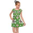 Retro 1880s Flowers Pattern 4 Kids  Cap Sleeve Dress View1