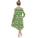 Retro 1880s Flowers Pattern 4 Kids  Midi Sailor Dress View2