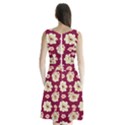 Retro 1880s Flowers Pattern Sleeveless Waist Tie Chiffon Dress View2