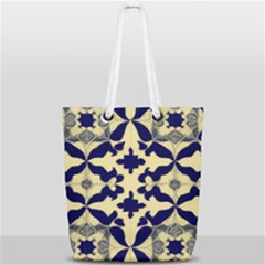 Royal Fractal Pattern 3 Full Print Rope Handle Tote (small) by violetheavensky