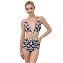 Royal Fractal Pattern 3 Tied Up Two Piece Swimsuit View1