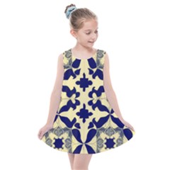 Royal Fractal Pattern 3 Kids  Summer Dress by violetheavensky