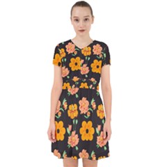 Retro 40s 50s Flowers Pattern Halloween 3 Adorable In Chiffon Dress by violetheavensky