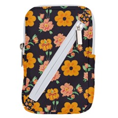 Retro 40s 50s Flowers Pattern Halloween 3 Belt Pouch Bag (large) by violetheavensky