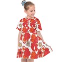 Mid Century Retro Floral 1970s 1960s Pattern 91 Kids  Sailor Dress View1
