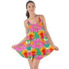 Retro 40s 50s Mexico Flowers Pattern Love The Sun Cover Up by violetheavensky