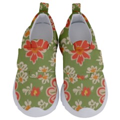 Retro 40s 50s Mexico Flowers Pattern 3 Kids  Velcro No Lace Shoes by violetheavensky