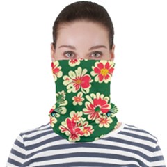 Retro 40s 50s Mexico Flowers Pattern 2 Face Seamless Bandana (adult) by violetheavensky