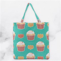Retro 40s 50s Cupcake Pattern 3 Grocery Tote Bag by violetheavensky
