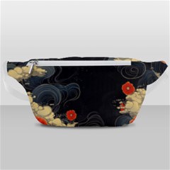 Korean Art Flowers Asian Pattern Waist Bag  by Sabxi