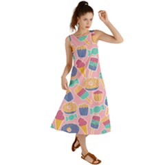 Ice Cream Donut Sweets Candie Summer Maxi Dress by Apenda