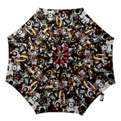 Jesus Christ Modern Halftone Pattern Hook Handle Umbrella (large) by snek