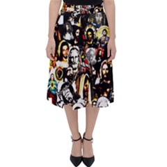 Jesus Christ Modern Halftone Pattern Classic Midi Skirt by snek