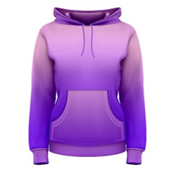 Cotton Candy Pink To Indigo Violet Linear Gradient Women s Pullover Hoodie by GradientsOmbre