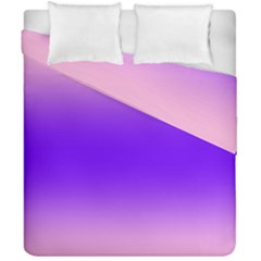Cotton Candy Pink To Indigo Violet Bilinear Gradient Duvet Cover Double Side (california King Size)
