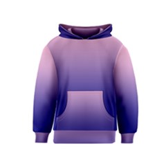 Cotton Candy Pink To Navy Blue Linear Gradient Kids  Pullover Hoodie by GradientsOmbre