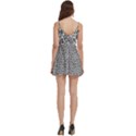 Black White Leopard Body Wrap Sleeveless V-Neck Mini Dress View4